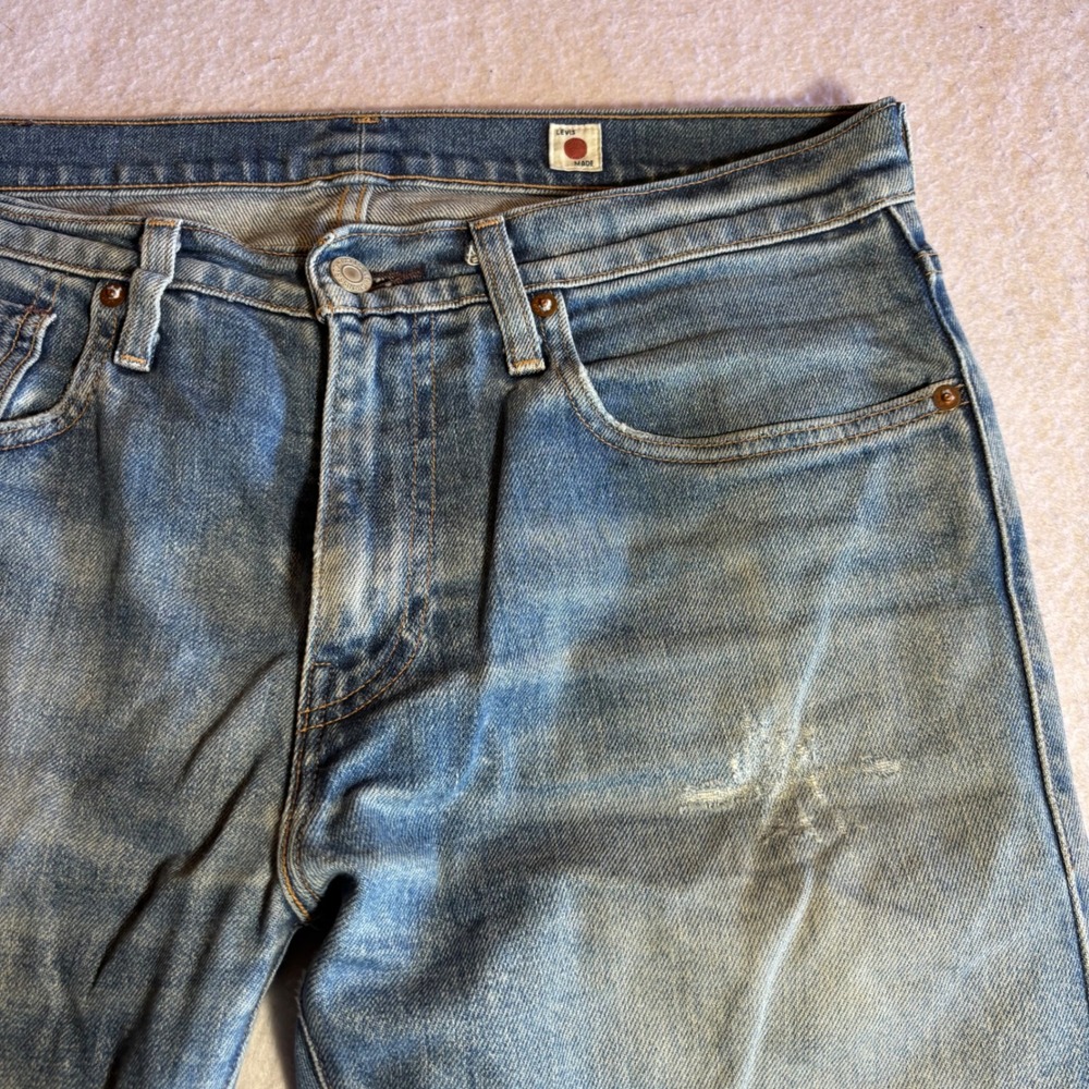 Levi's‎ 512 Slim Taper Jeans Men's Light Wash Selvedge Denim 33x28 Made in Japan - Picture 3 of 15